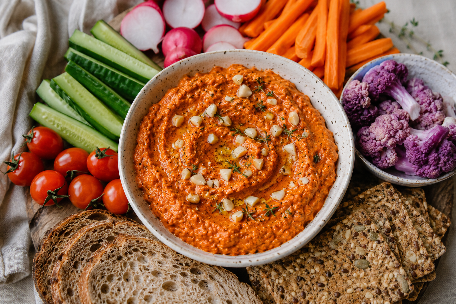 Roasted Capsicum & Macadamia Dip