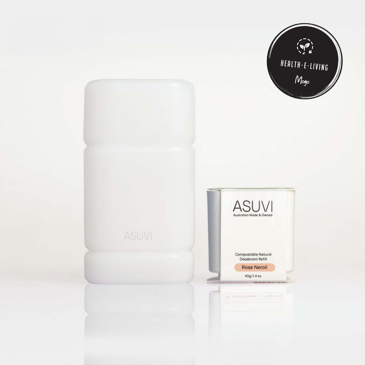 Refillable Natural Deodorant Case -Rose Neroli