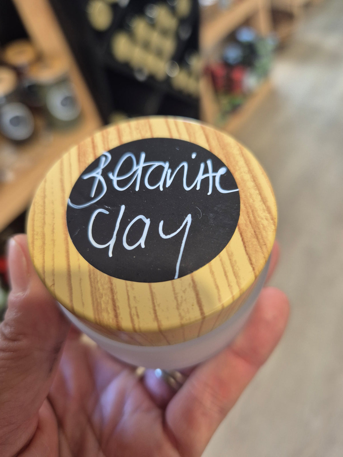 Betanite clay in jar
