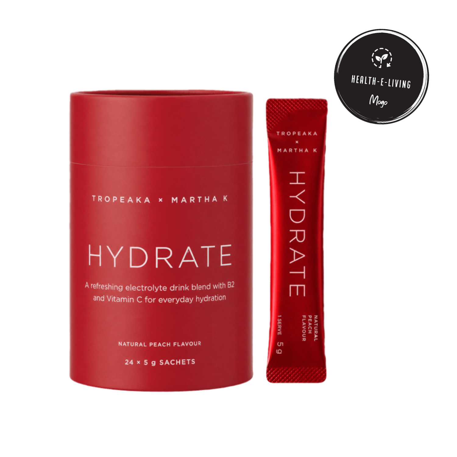 Hydrate Electrolyte Drink- Peach Flavour -24 Sachets